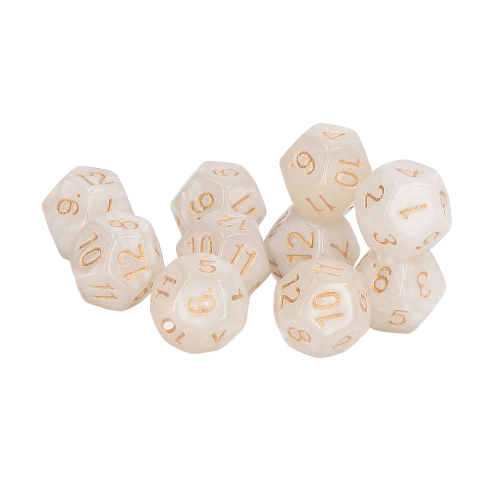Muiltvoe 40pcs 12 Sided Dice Set D12 Dice 12 Sided Polyhedral Dice with Clear Numbers Prevent Oxidation for Board Games Teaching Math (Red)