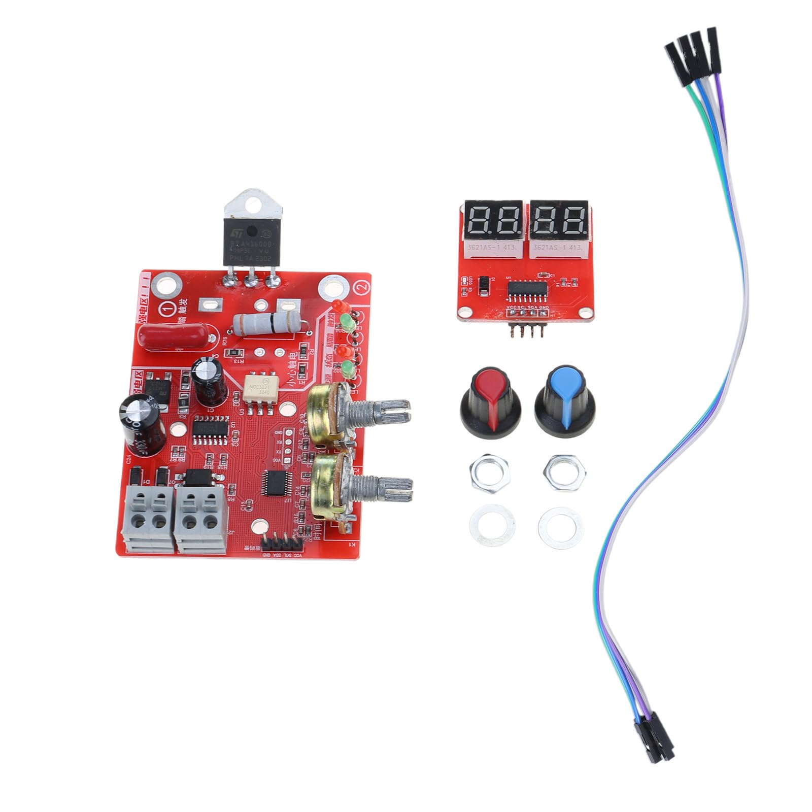 Yhplxyuus 40A Spots Welder Machine Time Control Board 100A / Spots Welding Control Board Current Digital Display Controller Portable Welding Machine