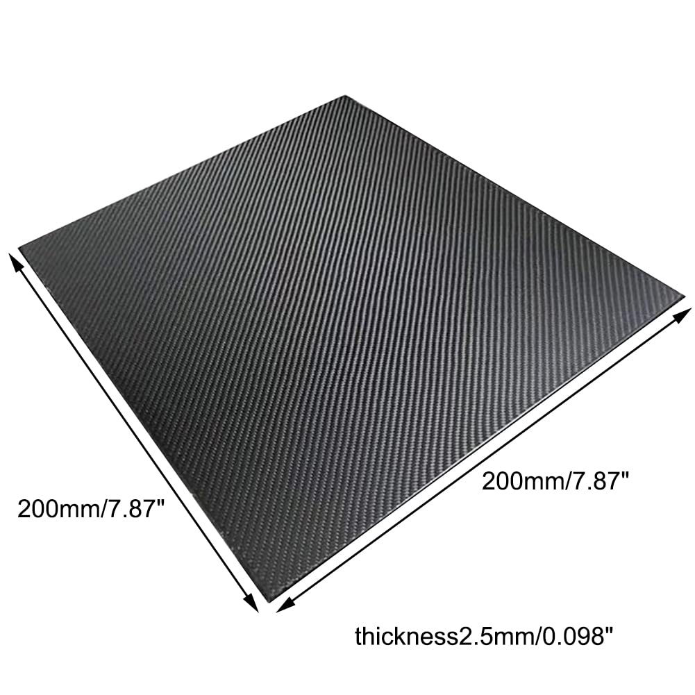 Arkusz z włókna węglowego, Arkusz z włókna węglowego 3K o grubości 200 x mm i 0,5-5(2mm*200mm*200mm)