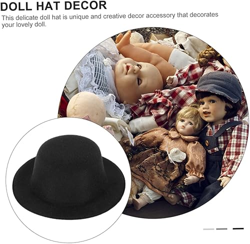 Miniatura 8 de MERRYHAPY Sombreros de muñeca de muñeco de nieve de bricolaje, 6 piezas de sombrero pequeño, accesorios para mascotas, muñecas en miniatura,