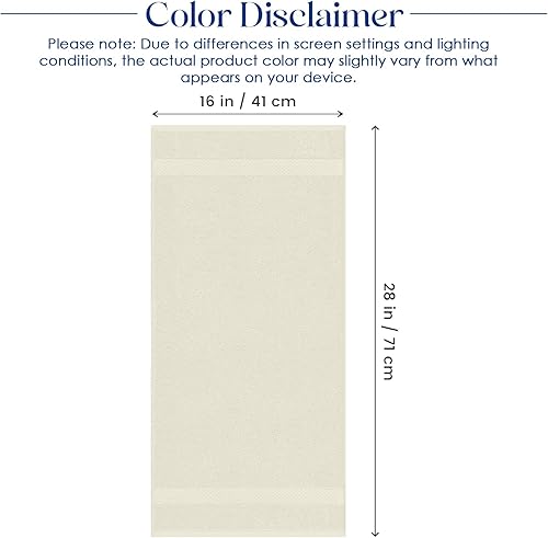 Miniatura 2 de DAN RIVER Juego de 6 toallas de mano de lujo (16 x 28 pulgadas), 100% algodón, ultra suaves, ligeras y altamente absorbentes, perfectas para salón,