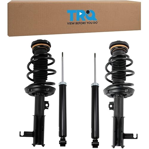 TRQ Front and Rear Complete Strut Assembly & Shock Absorber Kit Complete Strut & Coil Spring Assembly Compatible with 2014-2015 Chevrolet Malibu 2016 Malibu Limited