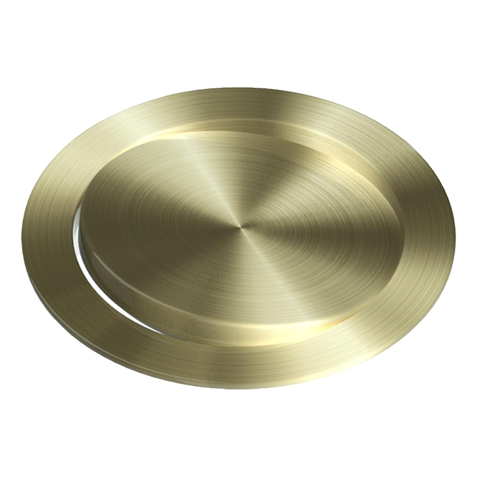 DFGHNBVC Round Built In Balance Trash Lid, Countertop Balance Bin Cover, Kitchen Swing Waste Chute, Brushed Finish Stainless Steel Garbage Flap For Kitchen Desk,Yxg98T2175-Gold-228Mm,Gold-252Mm