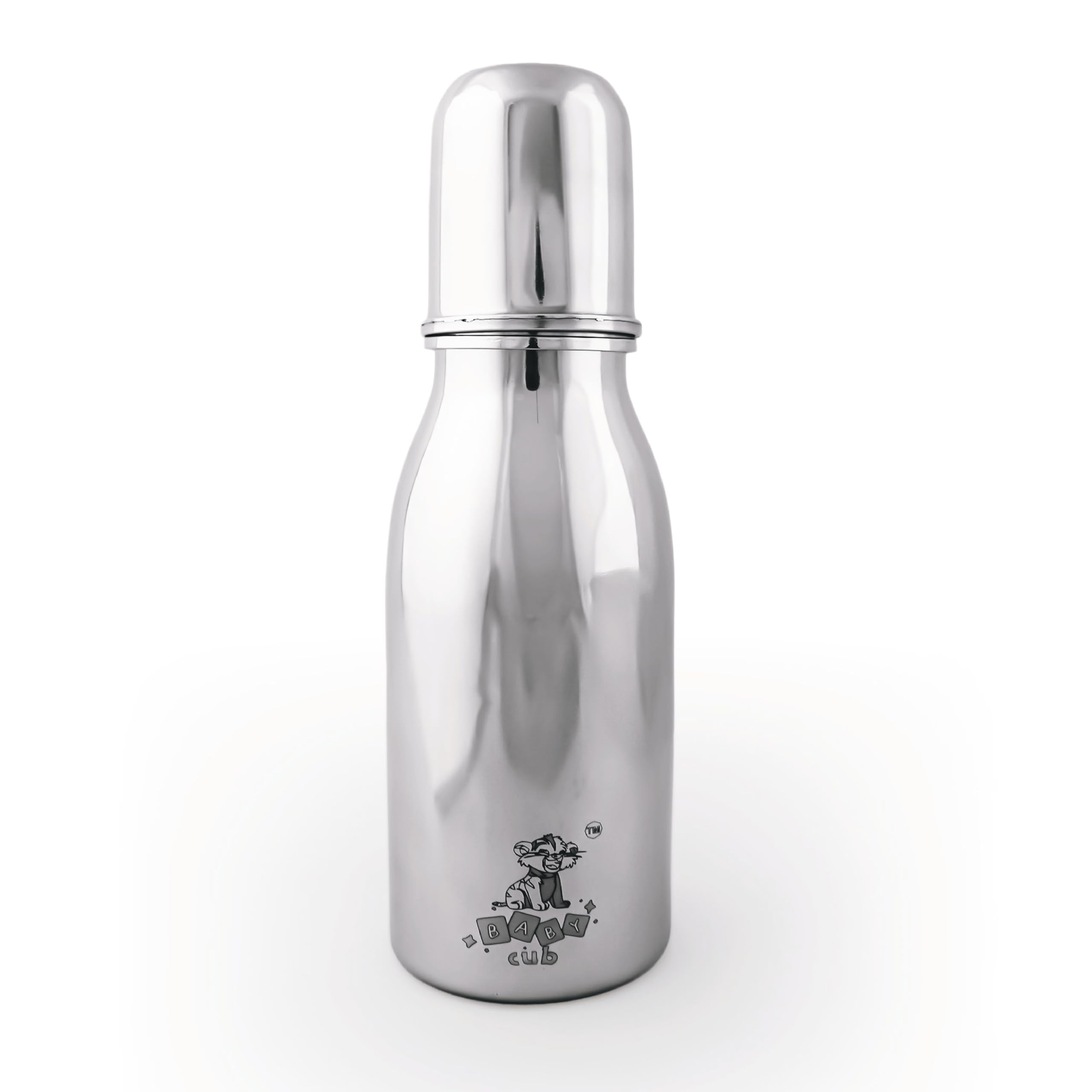 Baby Cub Steel Feeding Bottle 250ml for Babies – BPA Free Milk Bottle with Anti-Colic Valve, Soft Silicone Teat & Wide Neck for Newborns, Infants & Babies (0-2 Years)-picture-10