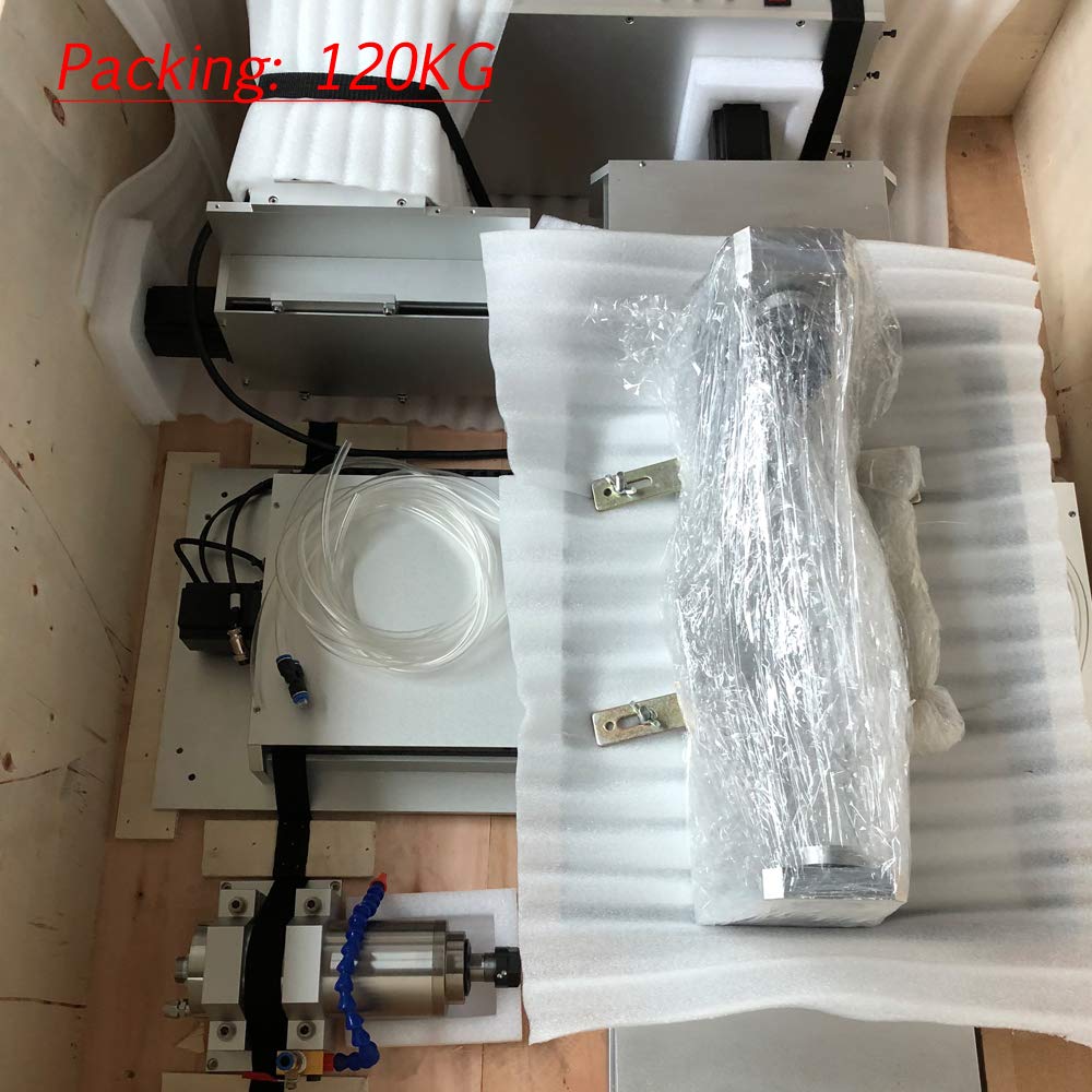 CNC 6040 - Máquina de grabado CNC de 5 ejes - husillo de 2200 W, refrigeración por agua, tornillo de bola, tipo pilar - madera, aluminio, cobre, metal