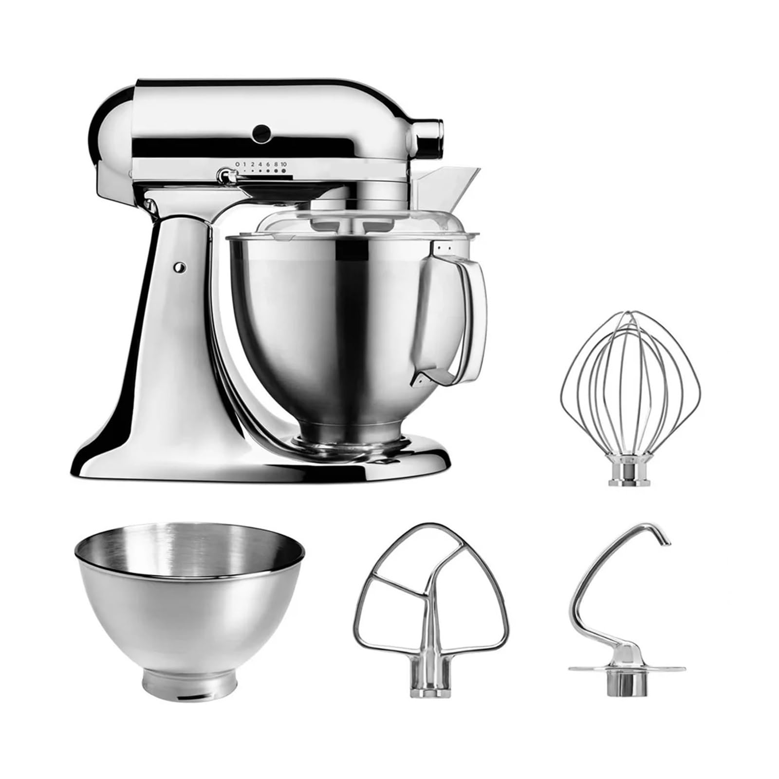 Płaskie łopatki mieszające ze stali nierdzewnej, kompatybilne z KitchenAid 4,5-5 Qt z uchylną głowicą mikser pionowy wielofunkcyjne łopatki mieszające