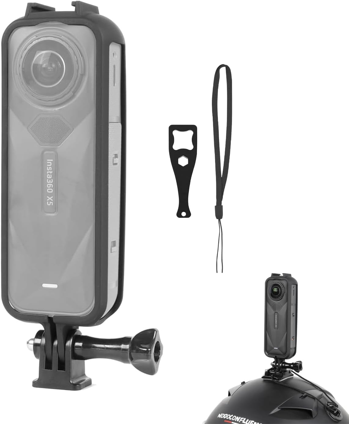 Insta 360 X5 Plastic Protective Frame Case | Border Cover Cage for Insta 360 X5 | Anti-Fall, Anti-Scratch, Shockproof ABS Housing | Action Camera Accessories