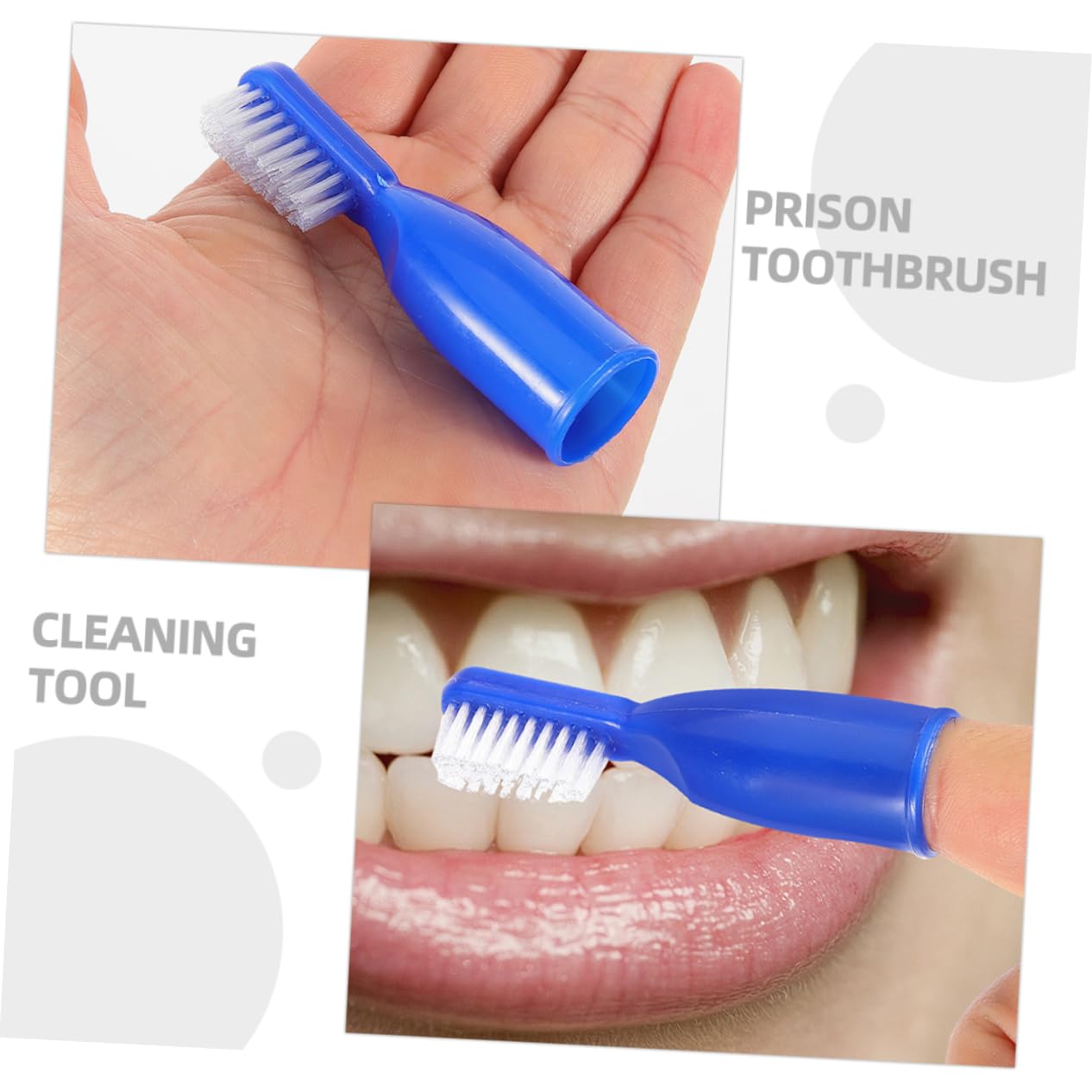 Baluue 100stücke Mini-zahnbürsten Für Gefängnisgebrauch Fingerzahnbürsten Und Selbstverletzungshemmendes Design Kompakte Und Langlebige Zahnbürsten Für Sichere Mundpflege