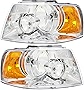 For Ford Expedition Headlights Lamps Set 2003 2004 2005 2006 Halogen Driver and Passenger Side