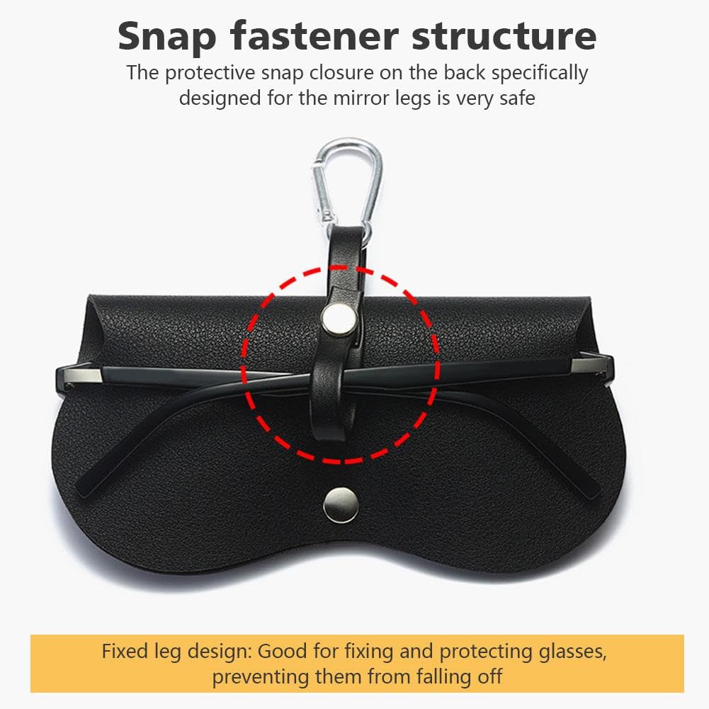 Lederen Zonnebril Geval, Brillenkoker Houder, Draagbare Zachte Lederen Zonnebril Tas Slanke Brillenkoker Mannen Vrouwen 4 Stuks