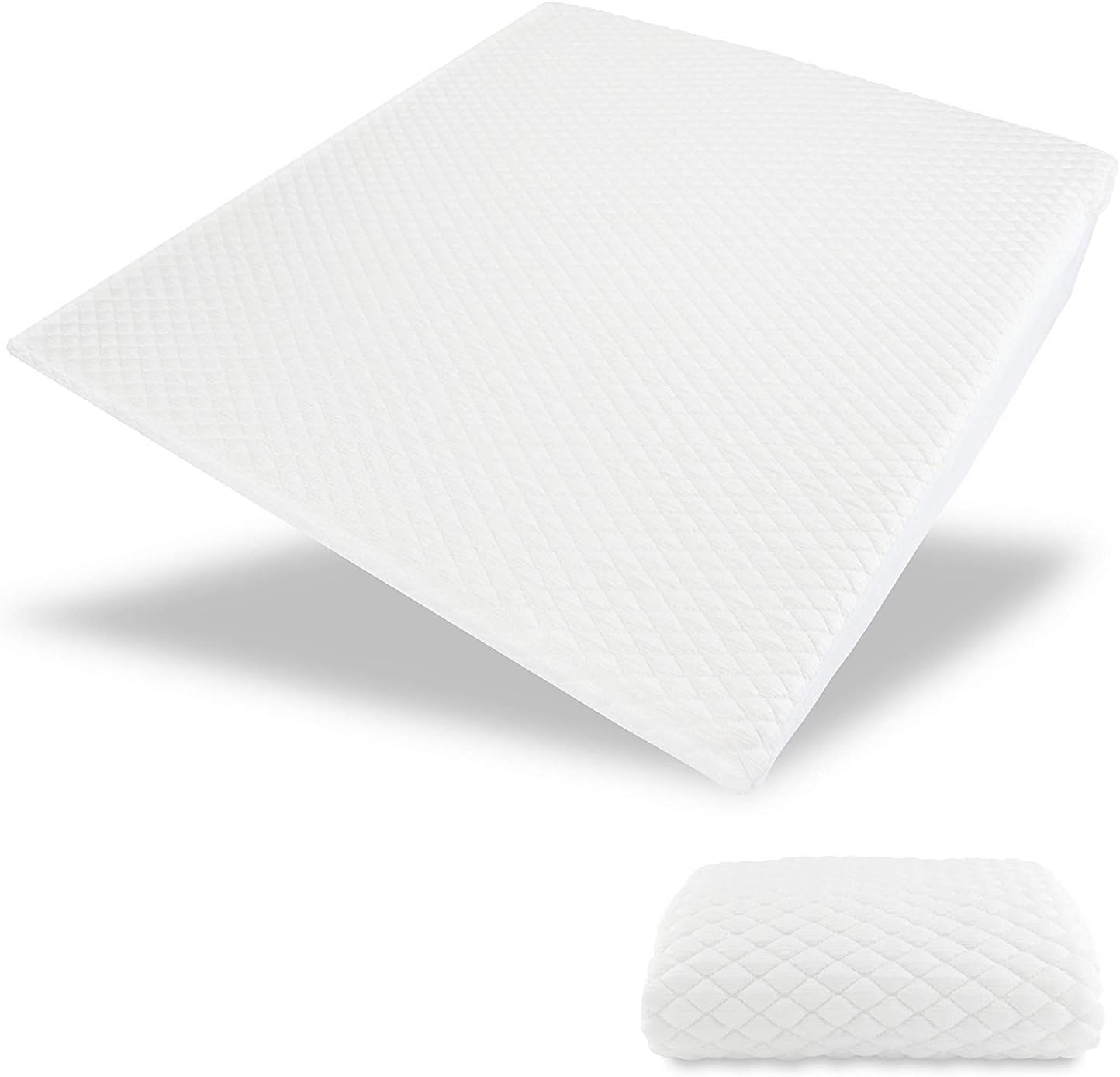 Cooling Wedge Pillow - USA Made with Memory Foam Overlay & Removable Cooling Cover - Cool (31x28x7) Recommended Size for GERD and Other Sleep Issues.