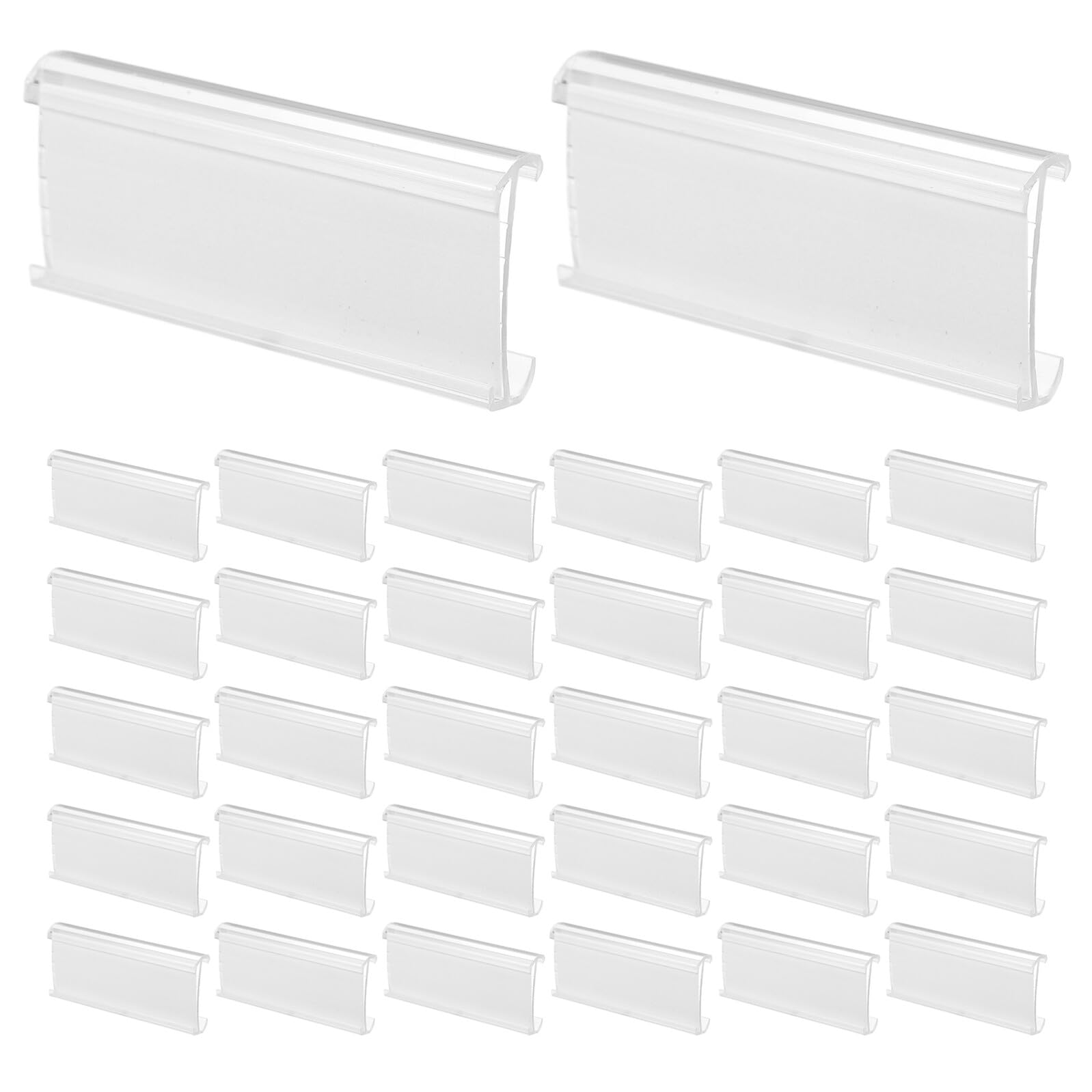Porta Etichette da Scaffale in Pvc Trasparente 100 Pezzi
