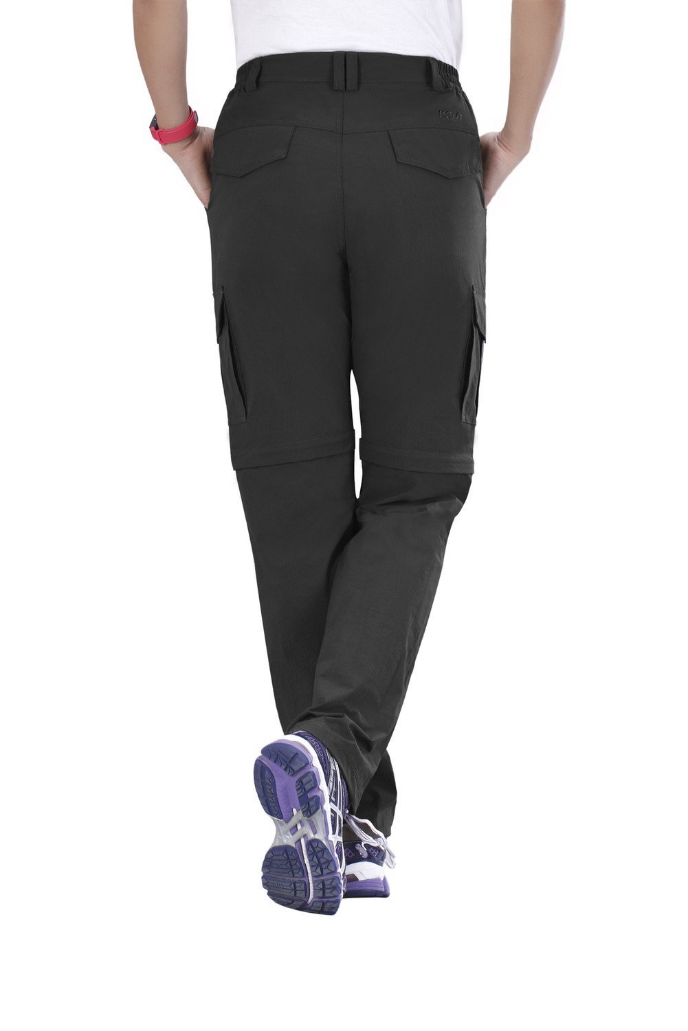Nonwe Women's Quick Dry Elastic Waist Hiking Pants Black S/30.5
