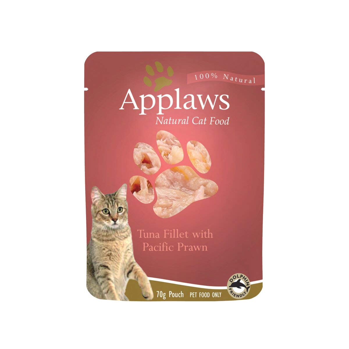 Applaws Cat Wet Food 70g Tuna Fillet with Pacific Prawns in broth (Pack