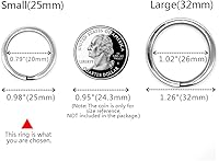 Vista 2 de TI-EDC Llavero de titanio dividido plano (paquete de 5) 0.984in