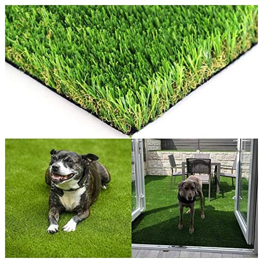 Realistic Artificial Grass Turf -Indoor Outdoor Garden Lawn Landscape Synthetic Grass Mat - Thick Fake Grass Rug 5FT x 8FT(40 Square FT)