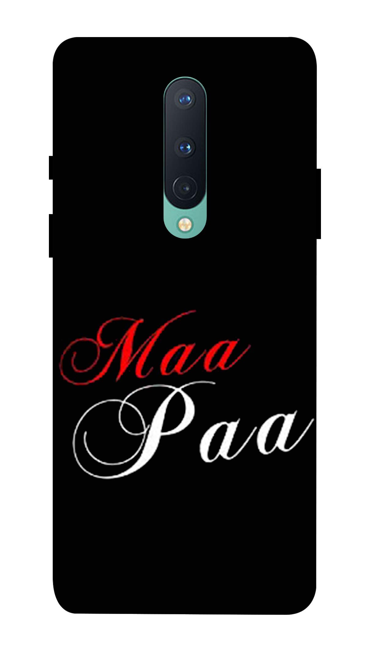 AKET Designer Printed Hard Plastic Matt Finish Mobile Case Back Cover for OnePlus 8 Maa Paa, Mummy Papa, Love Mom Dad