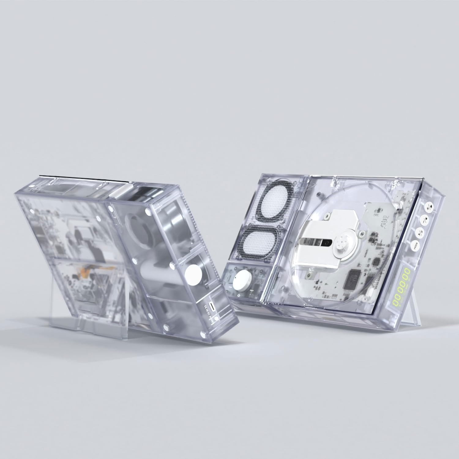 Lettore CD 3 in 1 con altoparlante Bluetooth staccabile, design portatile e ricaricabile, uscita stereo da 3,5 mm per la casa o l'ufficio