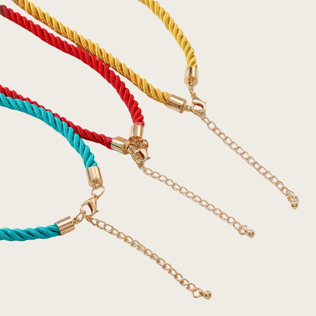 Doubnine Summer Beach Layered Necklace with Colorful Rope Cords, Heart and Sun Charms, Daisy Pendant Necklace Set of 3 - Image 6