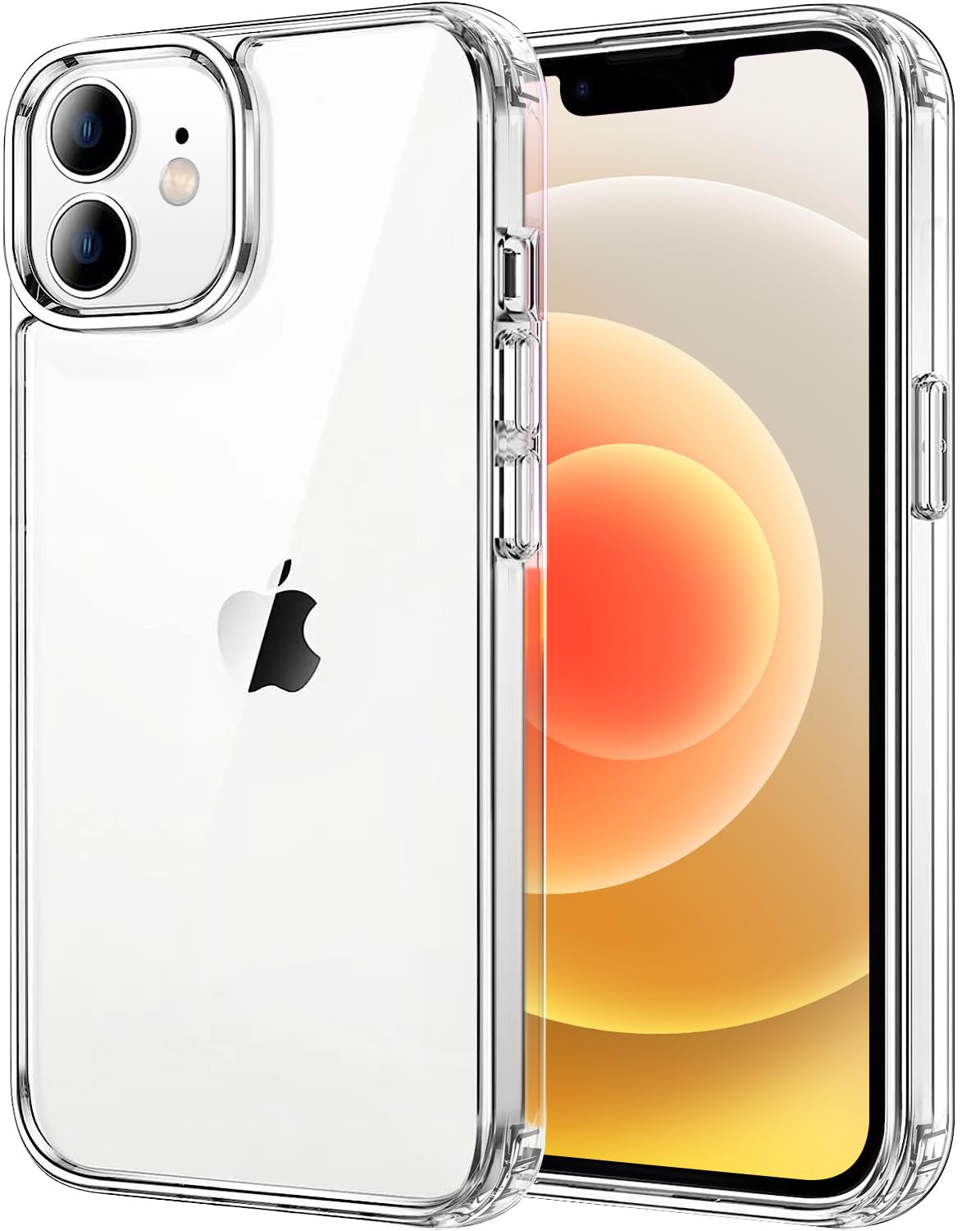 tigratigro Cover per iPhone 12/iPhone 12 Pro 6.1 Pollici, Anti Ingiallimento,Custodia con Assorbimento degli Urti e Anti-Graffio,Struttura Protettiva Antiscivolo, Classico Stile Cover Trasparente