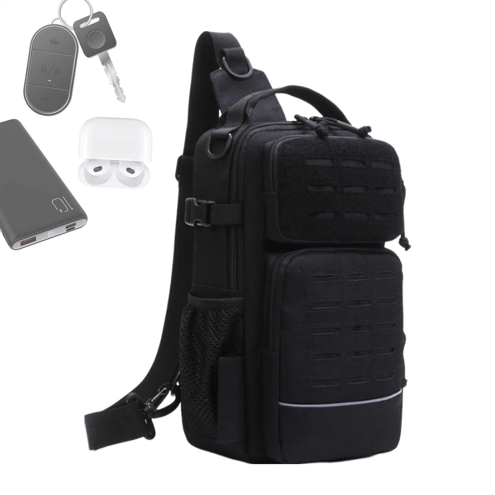 Mochila de Pesca con Mosca con Portabotellas y Equipo de Pesca | Mochila para Equipo de Pescar para Senderismo Camping Viajes Deporte Aire Libre Gimnasio al Aire Libre y