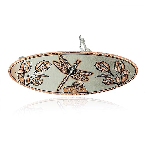 FRONT LINE JEWELRY Pinzas de pelo de libélula de vida silvestre hechas a mano de cobre para mujer. Pasadores de pelo de vida silvestre. Accesorios