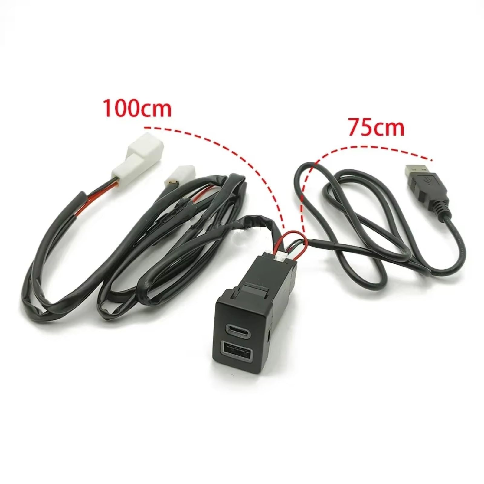 Centro Puerto USB Compatible Con Toyota Para Auris Para Prius 2014-2017 Para Cargador Coche Para Adaptador Entrada Carga Rápida Tipo C Audio U-Disk Puerto USB