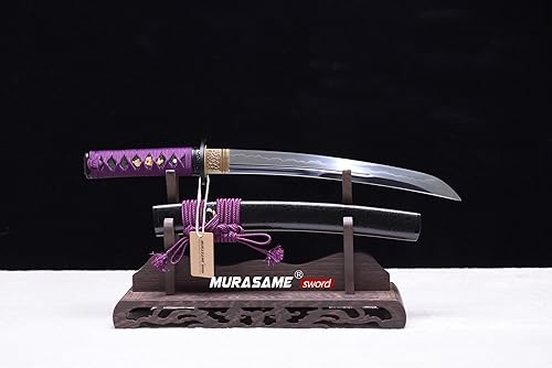 Miniatura 6 de MURASAME Tanto Sword Short Katana Clay Templado T10 Acero Real Hamon Muy afilado Espiga Completa Hecho A Mano
