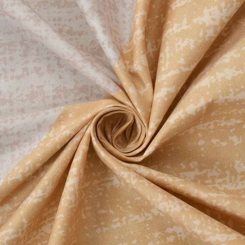 Image of NEW LEAF Cotton Fitted King Size Bedsheets with 2 Pillow Covers | Elastic Fitted | Wrinklefree | Ultrasoft |Winter Bedsheet 220 tc tc Floral | 710x72+10 Inches, Beige Blue