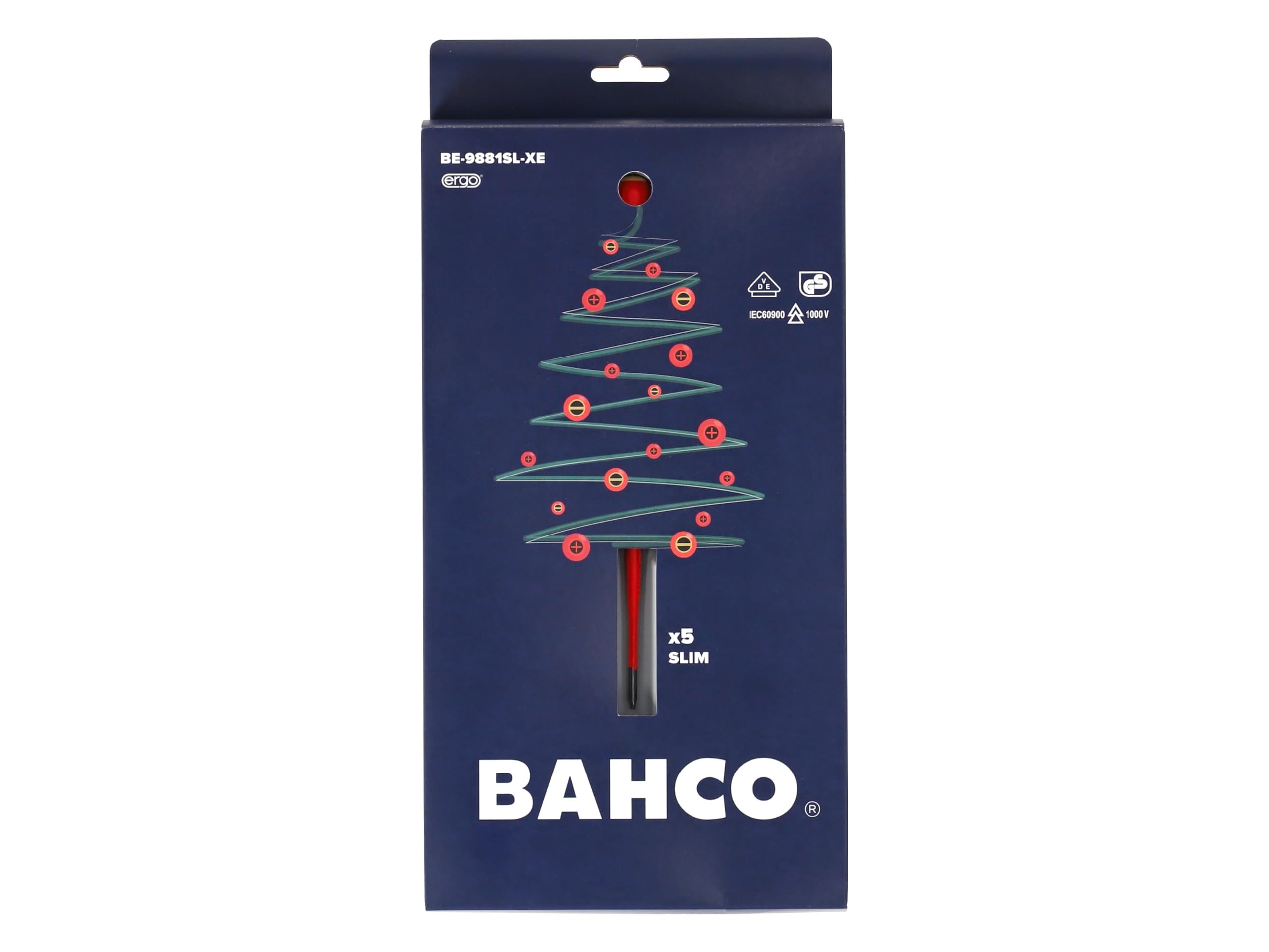 BAHCO Ergo Screwdriver Set Slim Xmas, Multi