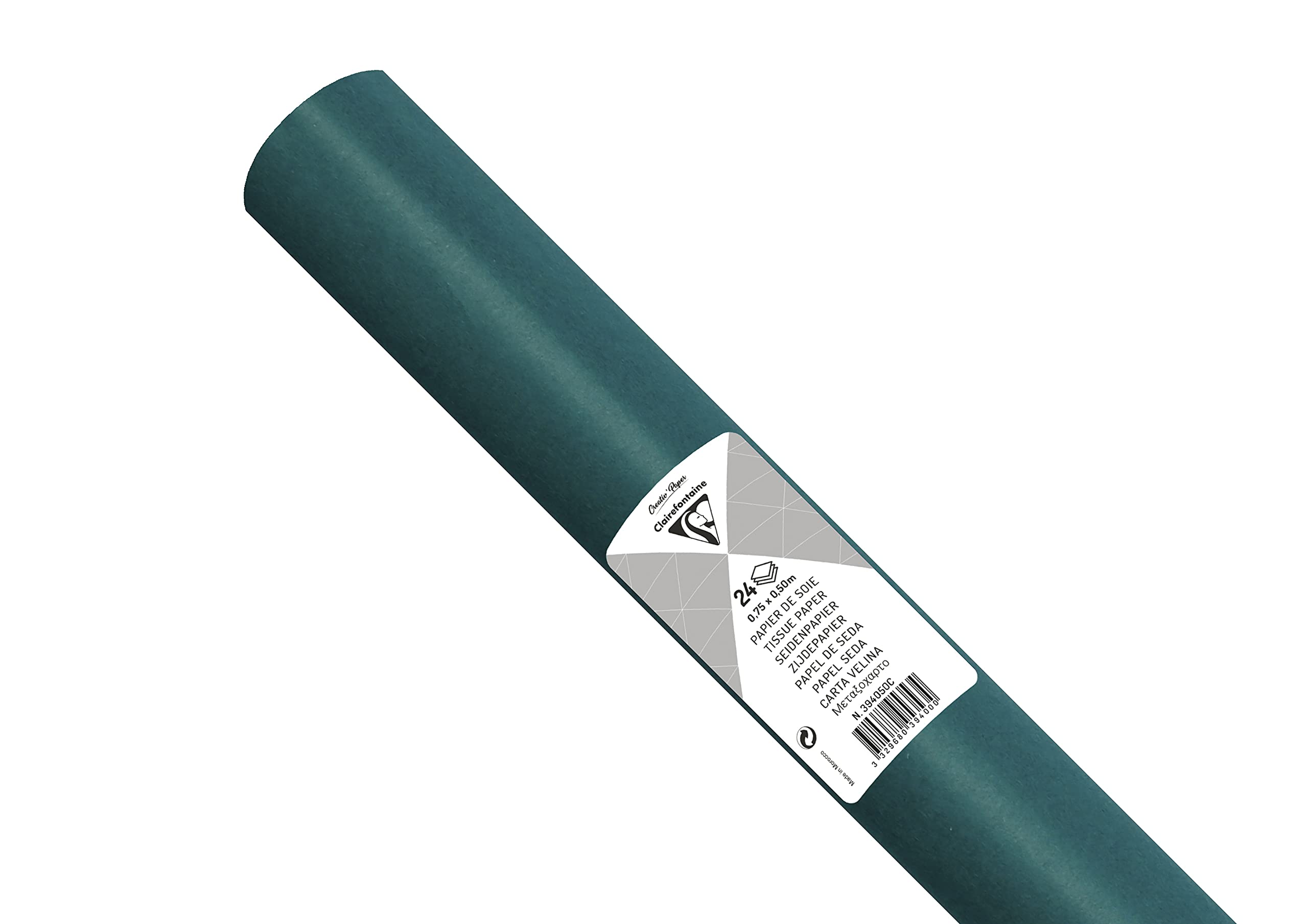 Clairefontaine Maildor - Rollo de papel de seda (18 g, 50 x 75 cm, 24 hojas), color verde