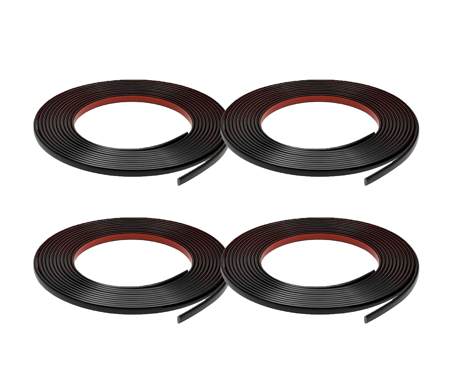 20M(4 Rolls*5M) Matte Black Flexible Moulding Trim,Self-Adhesive Decorative Edging Strip for Tile,Wall,Mirror, Ceiling,Floor,Panel,Cabinet,Peel and Stick PVC Mirrior Frame Trim,8MM