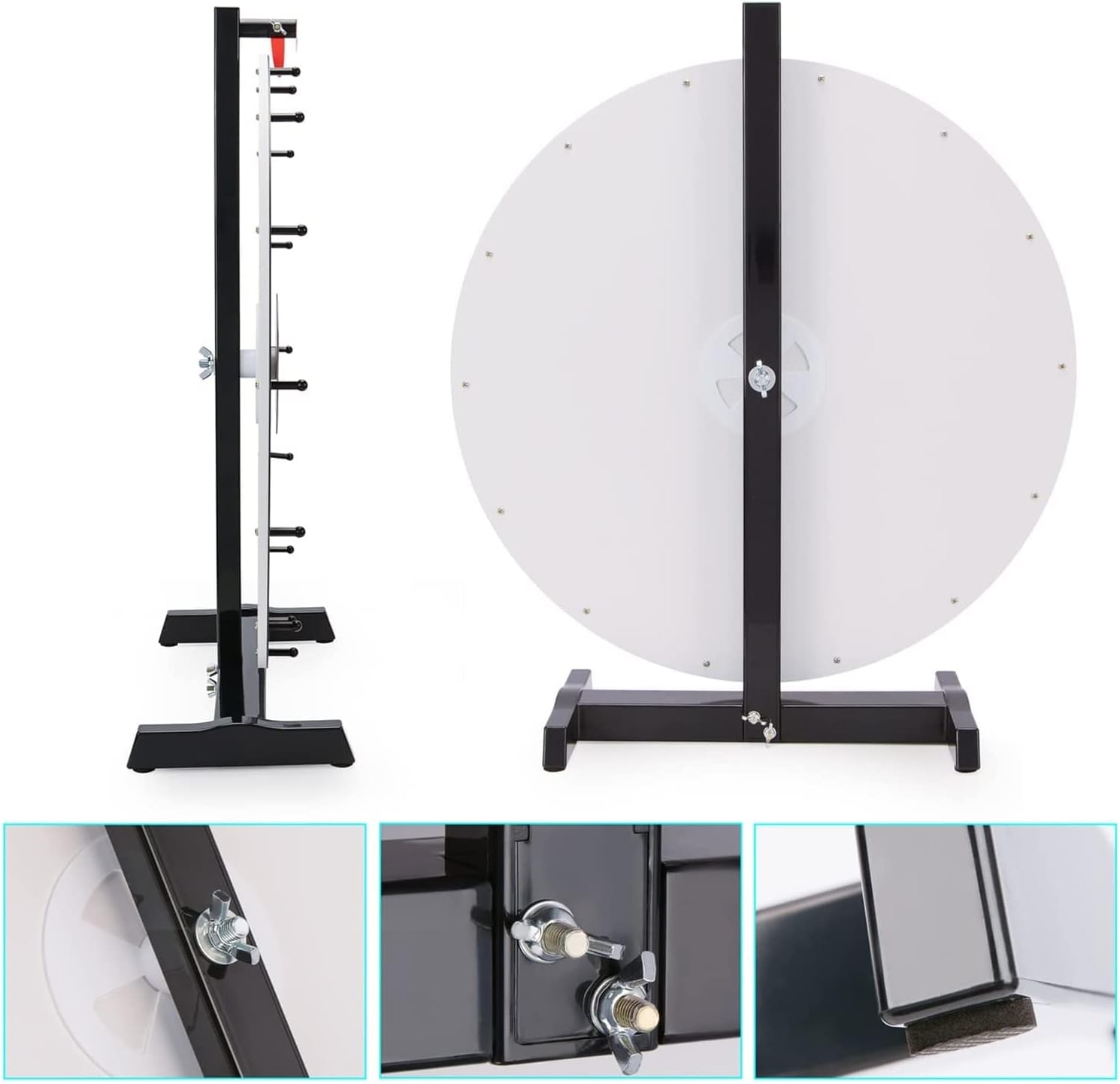 18-inch Large Prize Wheel Fortune Game, 14 Color Slots Tabletop Spinning Prize Wheel with Dry Erase Markers & Eraser, for Carnival Trade Show Game Party Lucky Draw Wheel