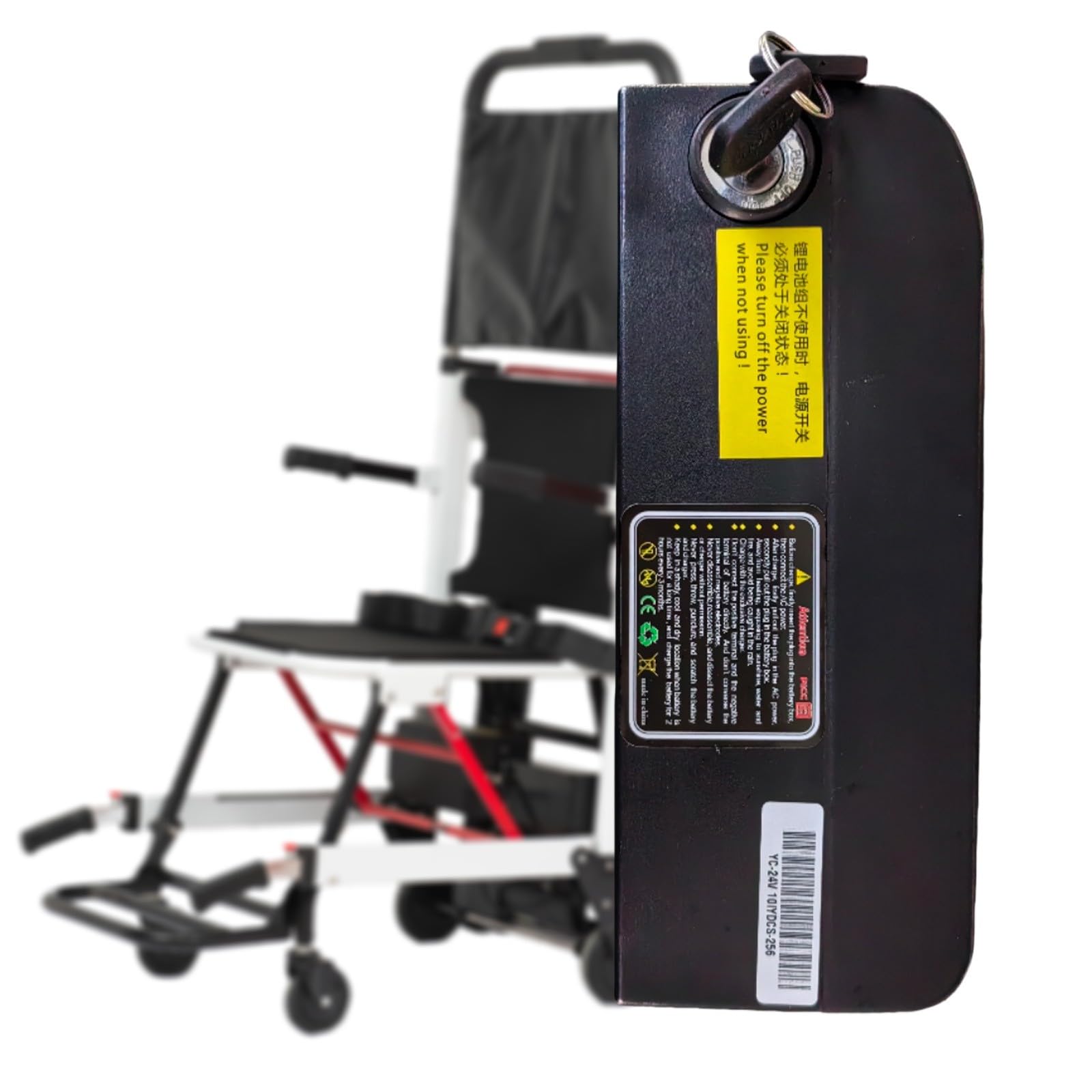 Silla Salvaescaleras Eléctrica,Sube Escaleras Eléctrico con Orugas (Batería Incluida) 110 * 58 * 33CM