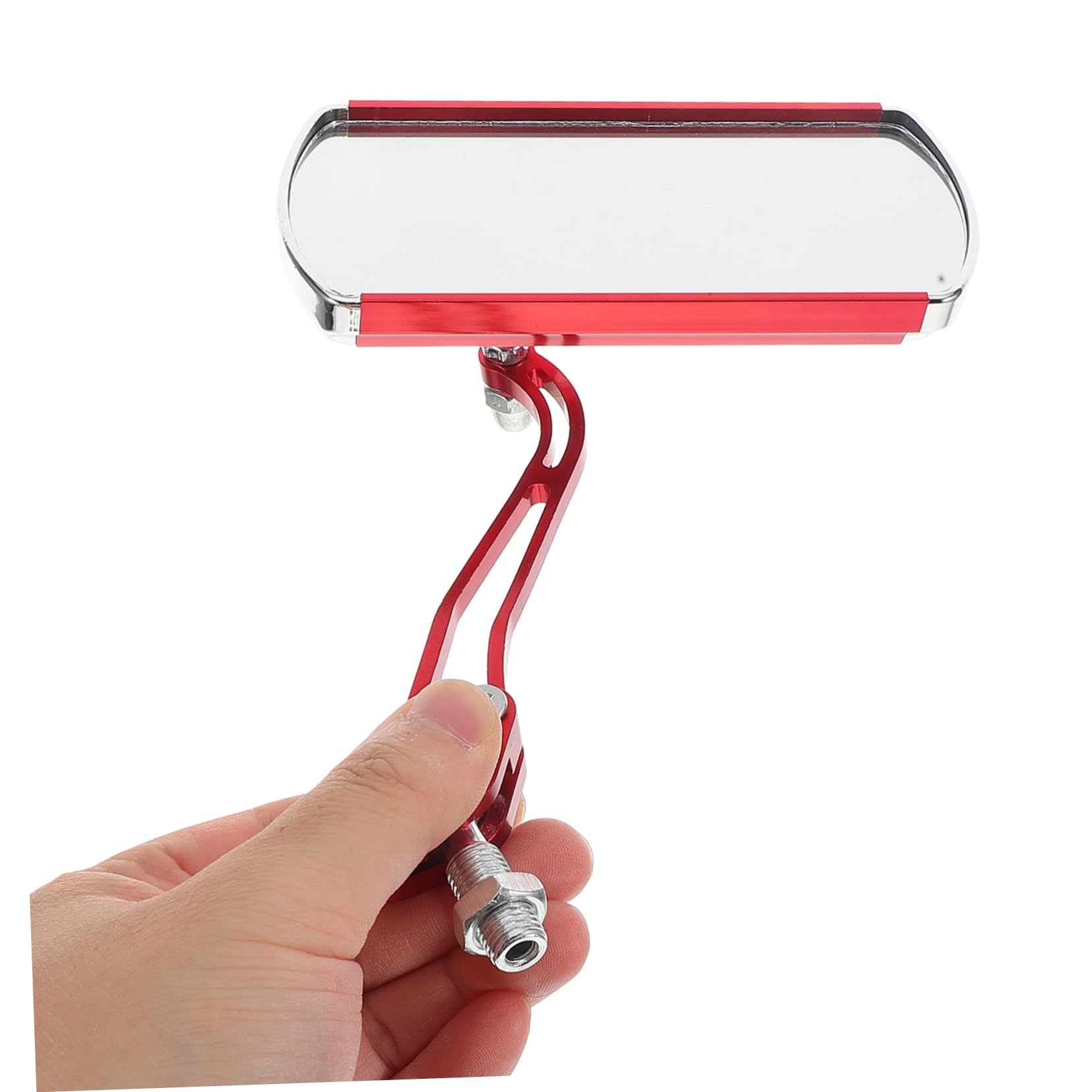 Specchietto di Angolo Vetro Installazione Regolabile Lega Alluminio Retrovisore da Manubrio Facile, Rosso per Bici Scooter