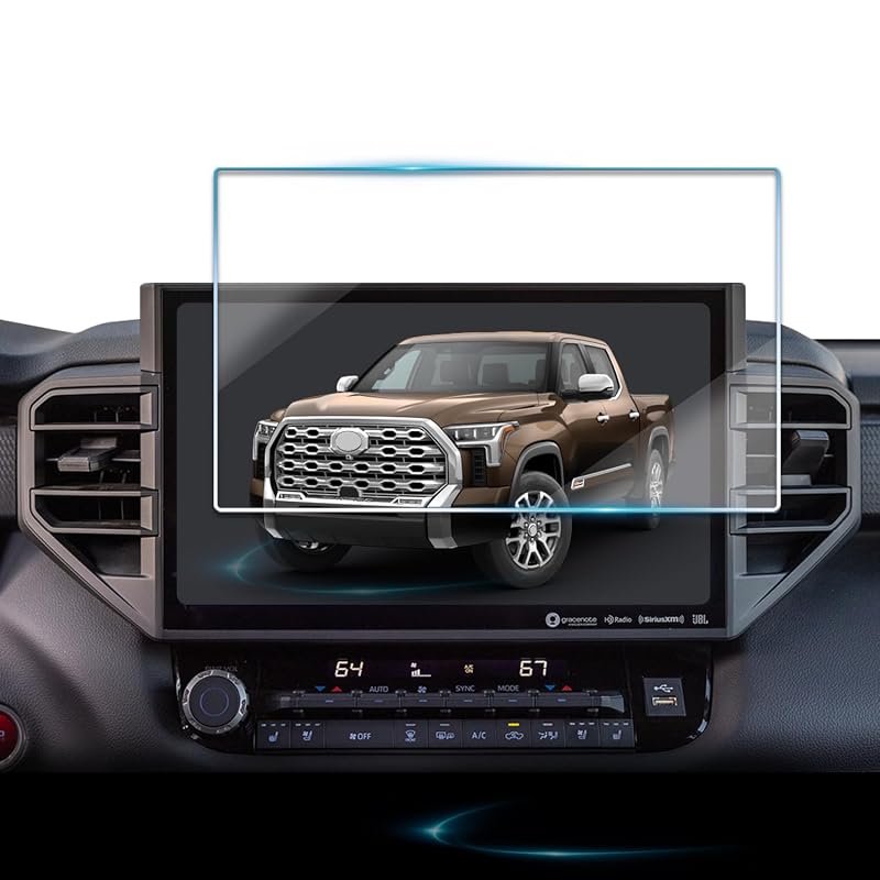 Película Protetora de Vidro Temperado 9H para Tela Multimídia de 14" Toyota Tundra e Sequoia VEIROOM