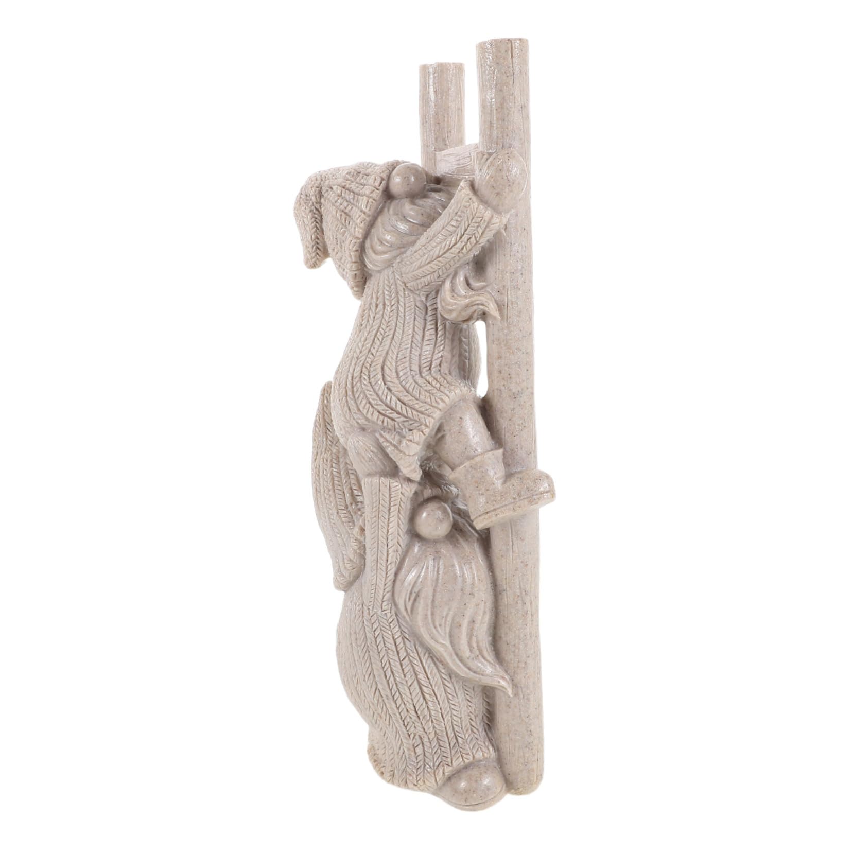Mikikit Statue De GNOME De Jardin Résine Figurine De GNOME Grimpant Échelle Décoration De Noël pour Jardin Pelouse Et Aménagement Paysager