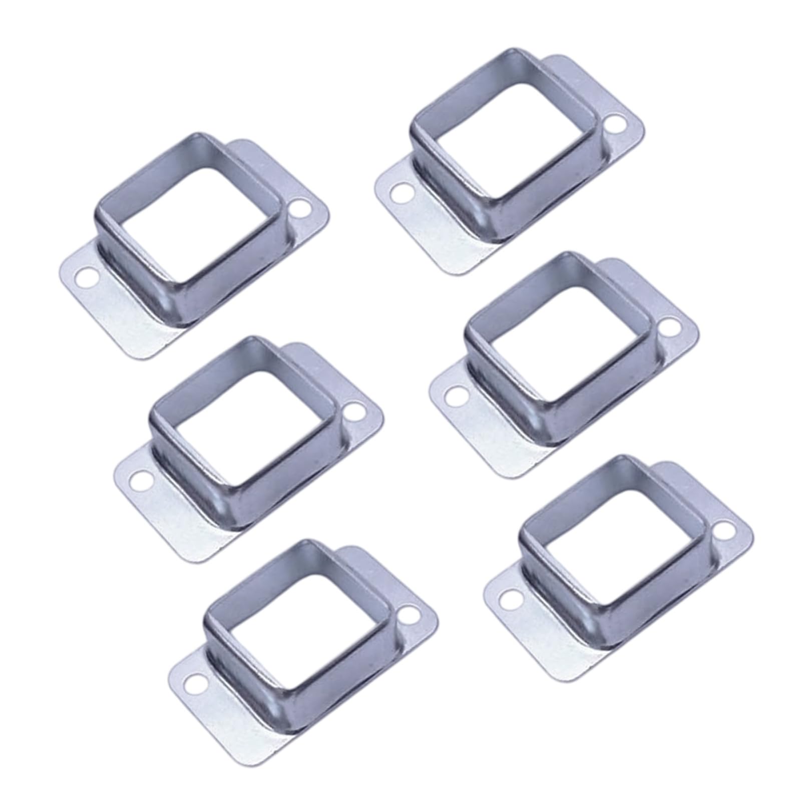Fence Wall Mount Bracket Replacement Double Flange Square Brackets Deck Fence Wall Mount Rails End Bracket Connector Metal Square Post Flange Base