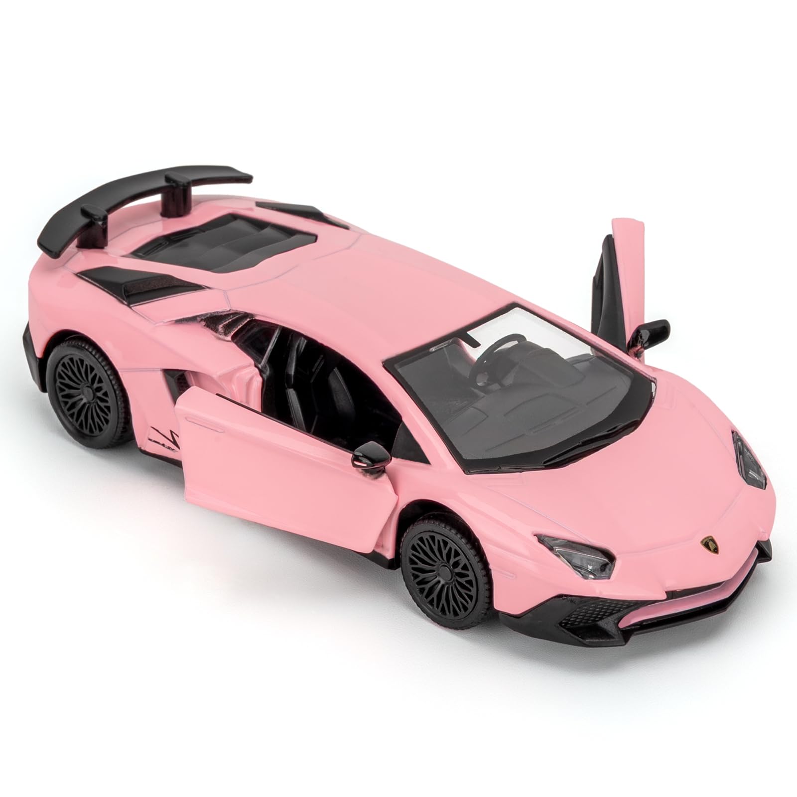 TGRCM-CZ 1/36 Scale Lamborghini Aventador LP770-4 Casting Car Model, Zinc Alloy Toy Pull Back Vehicles Toy Car for Toddlers Kids Boys Girls Gift (Pink)