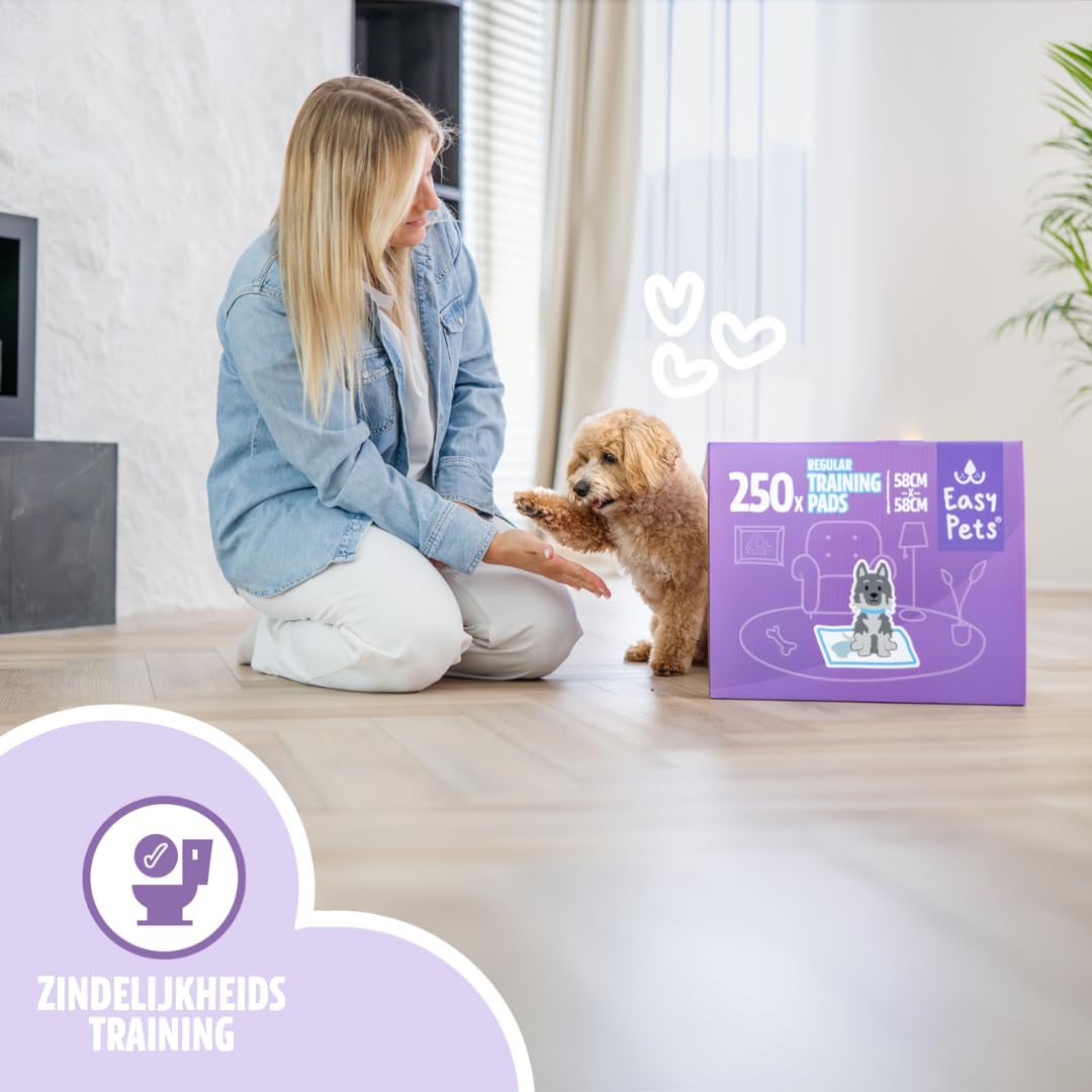 Welpentrainingspads 250 stück - 58 x58 cm Hundepads Töpfchentrainingsmatten - geeignet für Hunde - Trainingsunterlagen 250st