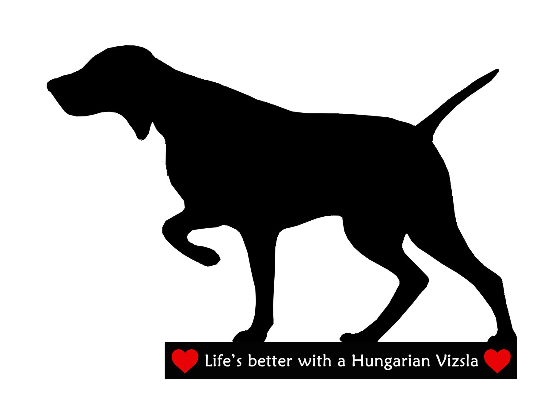 Car-Pets Magnets Black Hungarian Vizsla Lovers Novelty Gift - Large Flexible Dry Wipe Fridge Magnet With Magnetic Marker Pen.