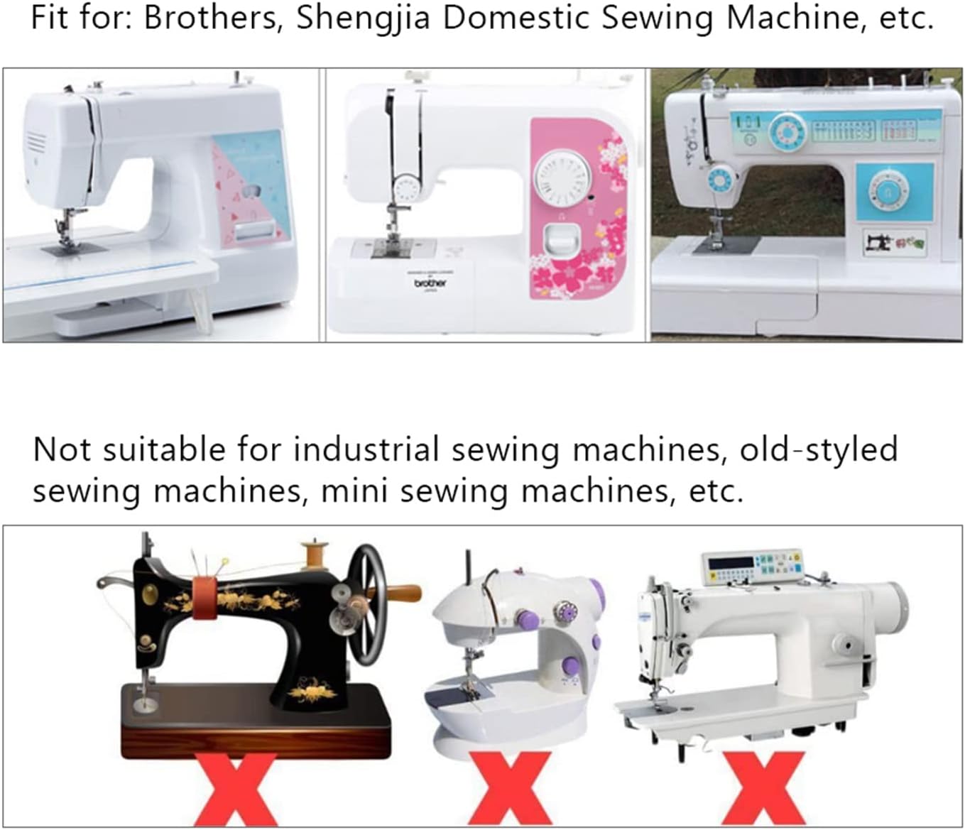 62pcs Sewing Machine Presser Foots Set, Sewing Machine Accessories Kit for Babylock, Elna, Sewing Machines