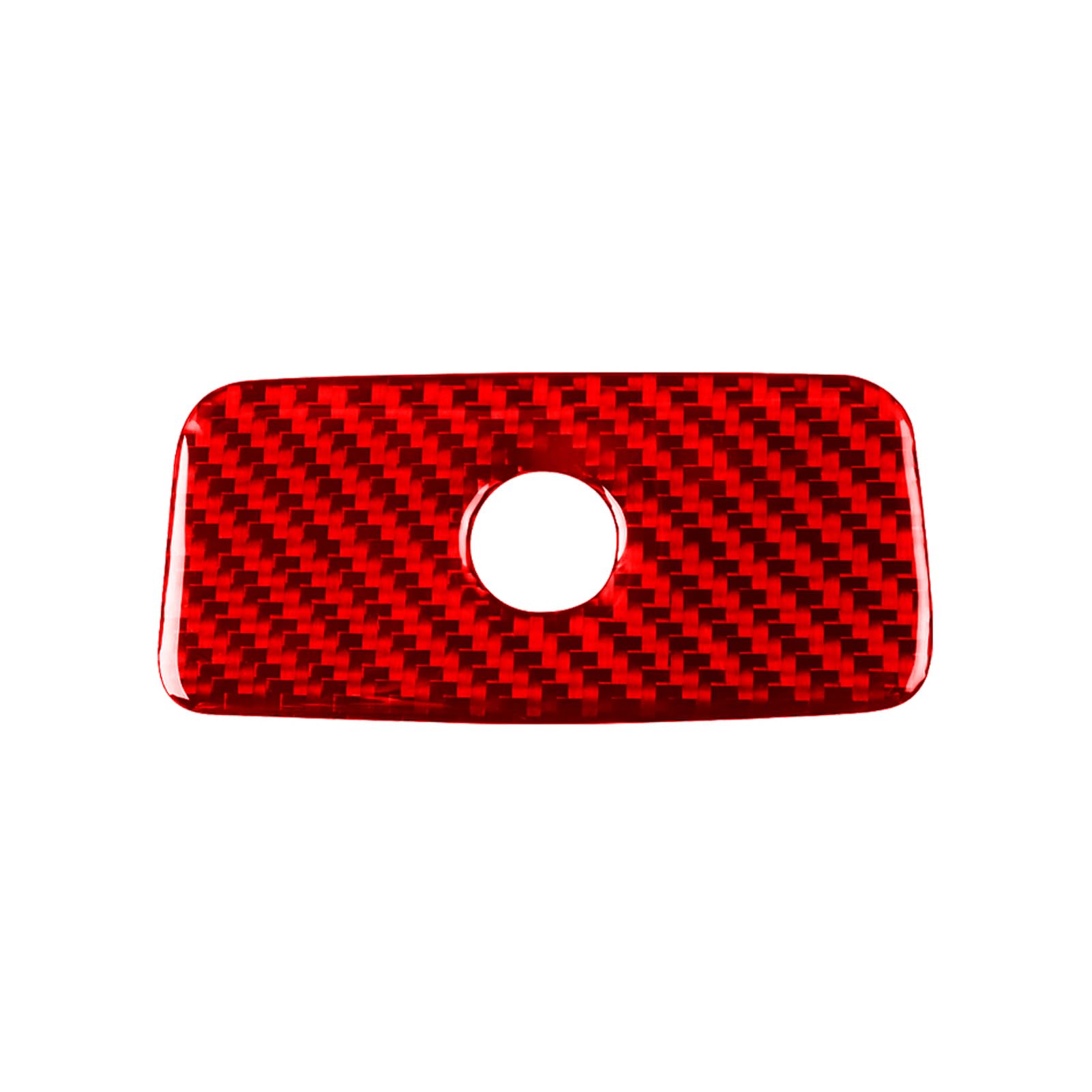 PJFUS Real 3K Red Carbon Fiber Car Co-Pilot Glove Storage Box Panel Handle Switch Cover Decoration Trim Sticker Compatible with Jeep Grand Cherokee WK2 2011-2021 Auto Interior Accessories