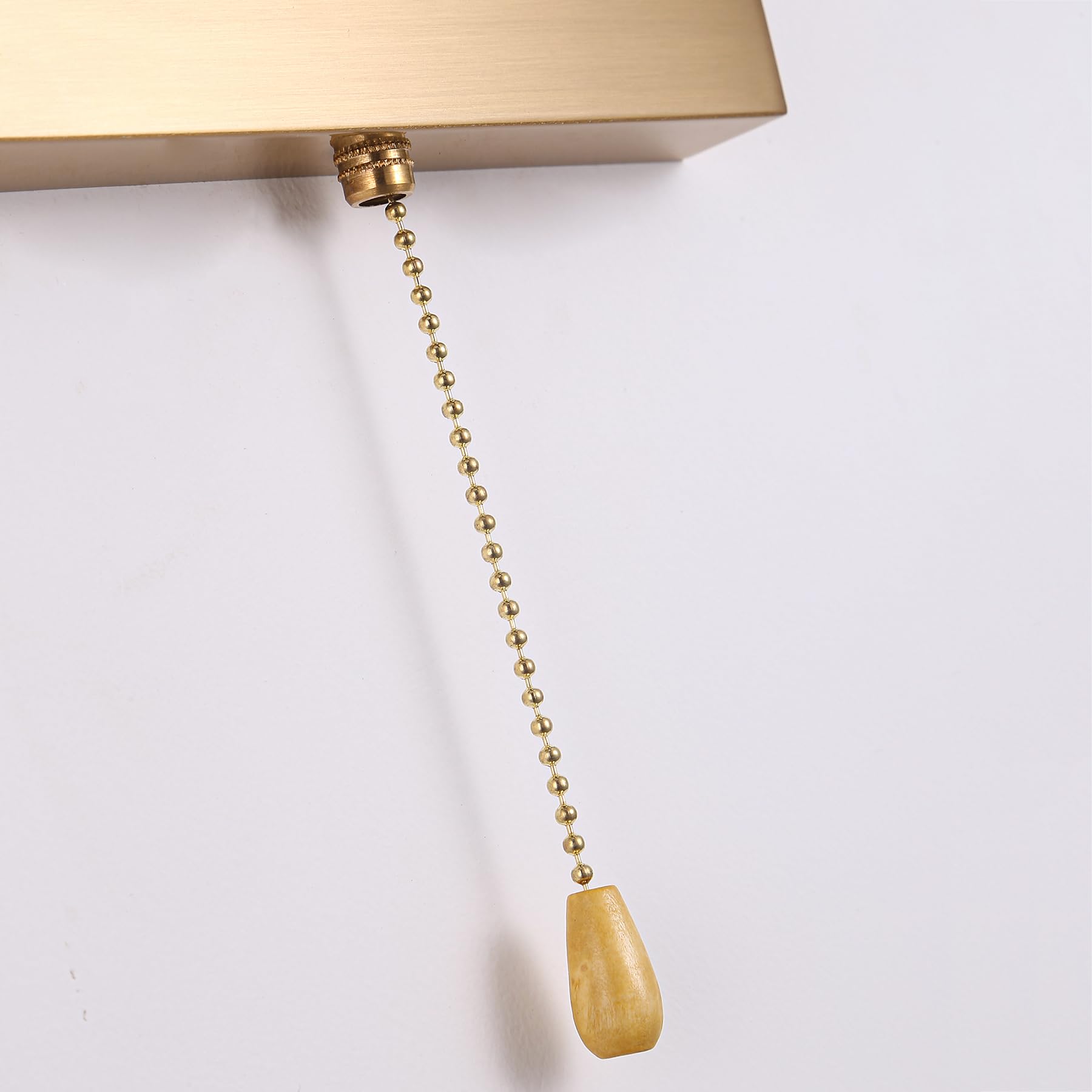 2 Stücke Wandleuchte Innen Gold mit Schalter | Wandlampe Schlafzimmer Vintage Wandlampen mit Zugschalter, E27 Nachttischlampe Wand mit Stoffschirm für Flur Bett Wohnzimmer
