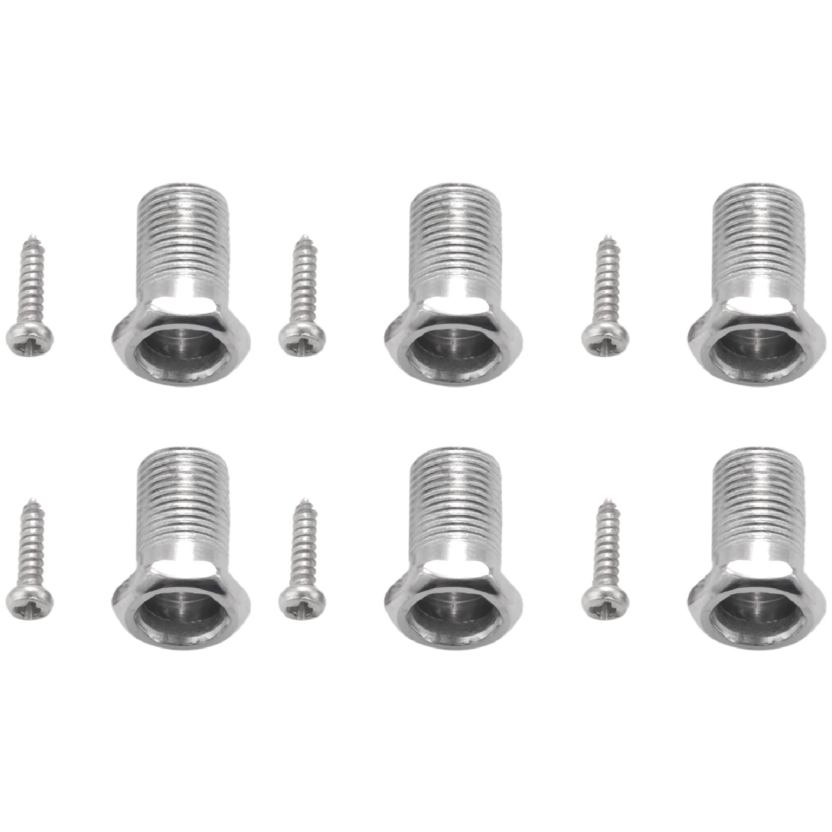 60 Stueck Silber Akustikgitarre Mechaniken Knoepfe Gitarren-Saite Stimmwirbel Tuner (30 Fuer Left + 30 Fuer Rechts)