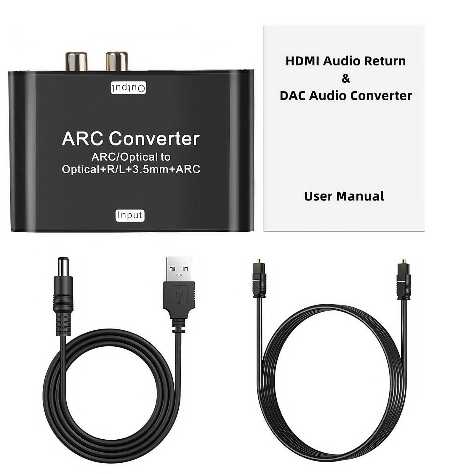 Estrattore Audio HDMI ARC con Convertitore DAC | Ingresso HDMI/Ottico a Uscita 5.1CH Ottico+ARC+RCA+3.5mm | DAC 192kHz & Controllo Volume CEC | Compatibile con TV 4K, Console di Gioco, Soundbar