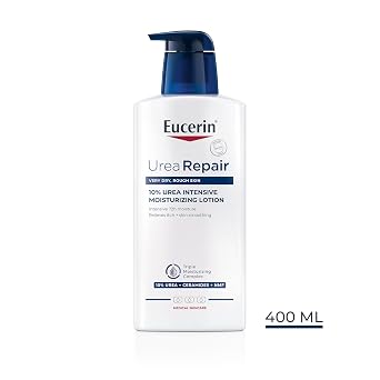 Eucerin UreaRepair Intensive Moisturizing Lotion 10% Urea (400ml), 72 Hour Moisturizer, Body Moisturizer with Urea and Ceramides for Immediate Relief, for Dry, Very Dry and Rough Skin