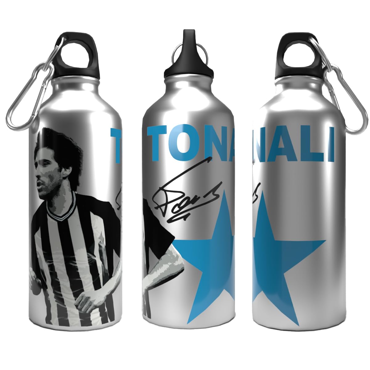 Partisan Multicolour Newcastle Bottle Tonali 2-Lid Aluminium 600Ml Silver