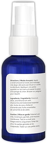 Miniatura 8 de Aceite natural para la piel y el pelaje para perros – Aceite de coco, oliva y almendras hidratante para perros para piel seca, picazón y abrigos