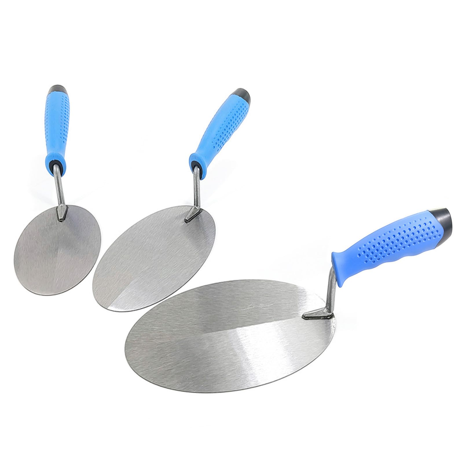 of 3 Heavy Duty Stainless Steel Masonry Trowels Suitable for Building Construction DIYer Projects Long Lasting Use Floor Leveling Trowel